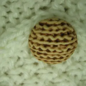 Wool Knit Effect Button