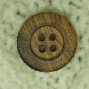 Wooden Button with recessed centre