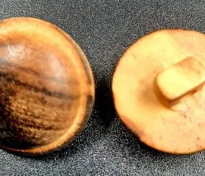 Wooden Domed Shield Effect Button (3 sizes)