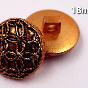 Gold Lattice Design Round Button (three sizes)
