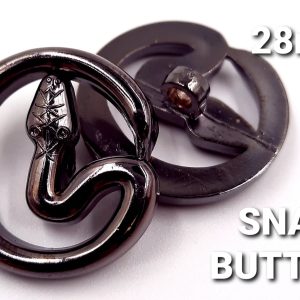 Metal Effect Snake Design Button
