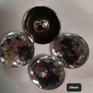 Diamante Crystal Rhinestone Round Button