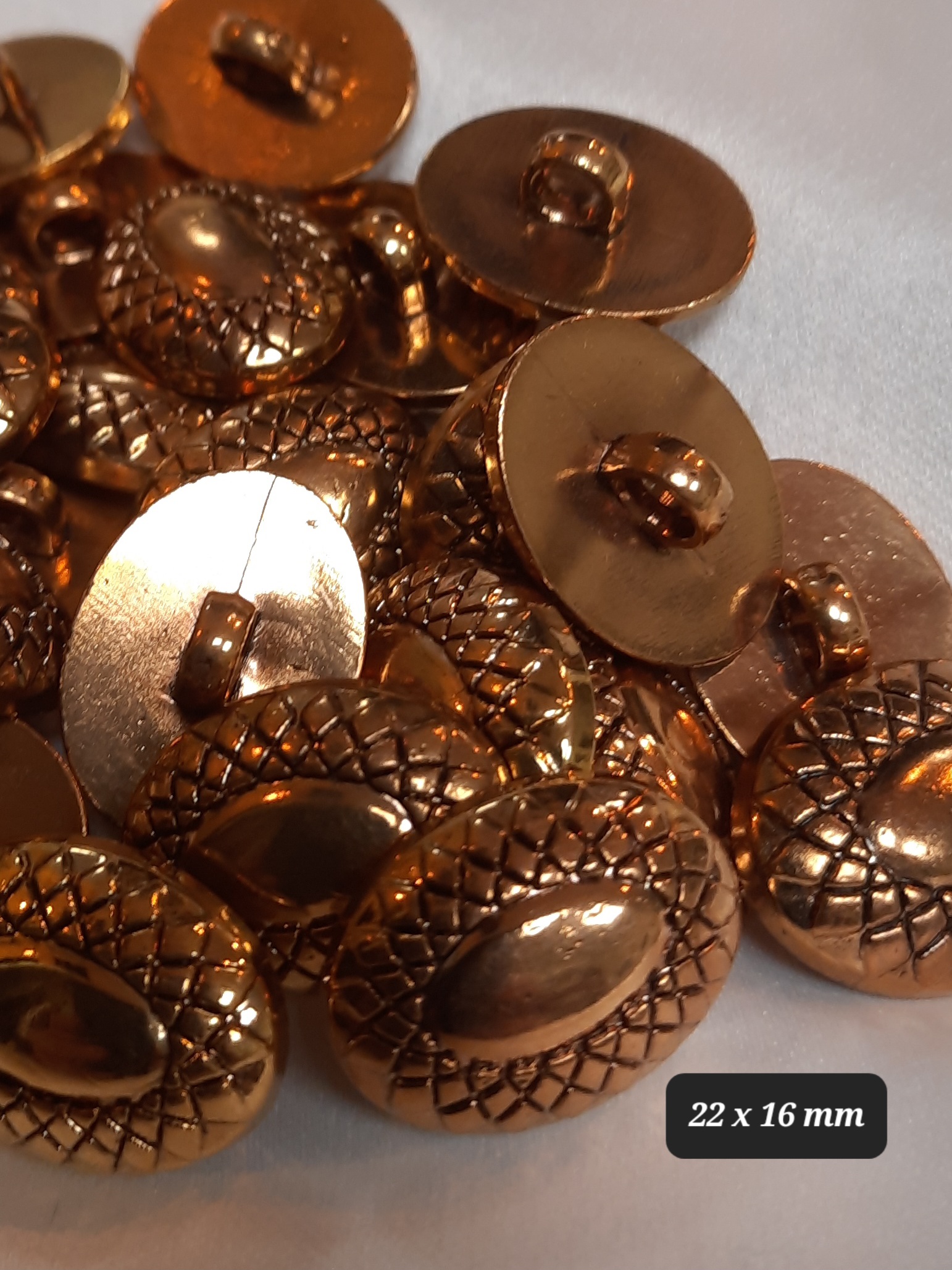 Gold Ornate Oval Metal Blazer Button