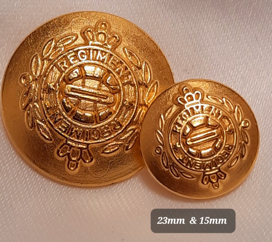 Blazer Button Gold Creasted (Regiment) - Cork Button Company