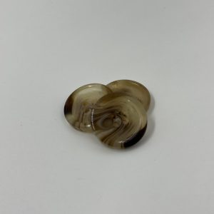 Coat button, resin,  brown and cream marbling  design