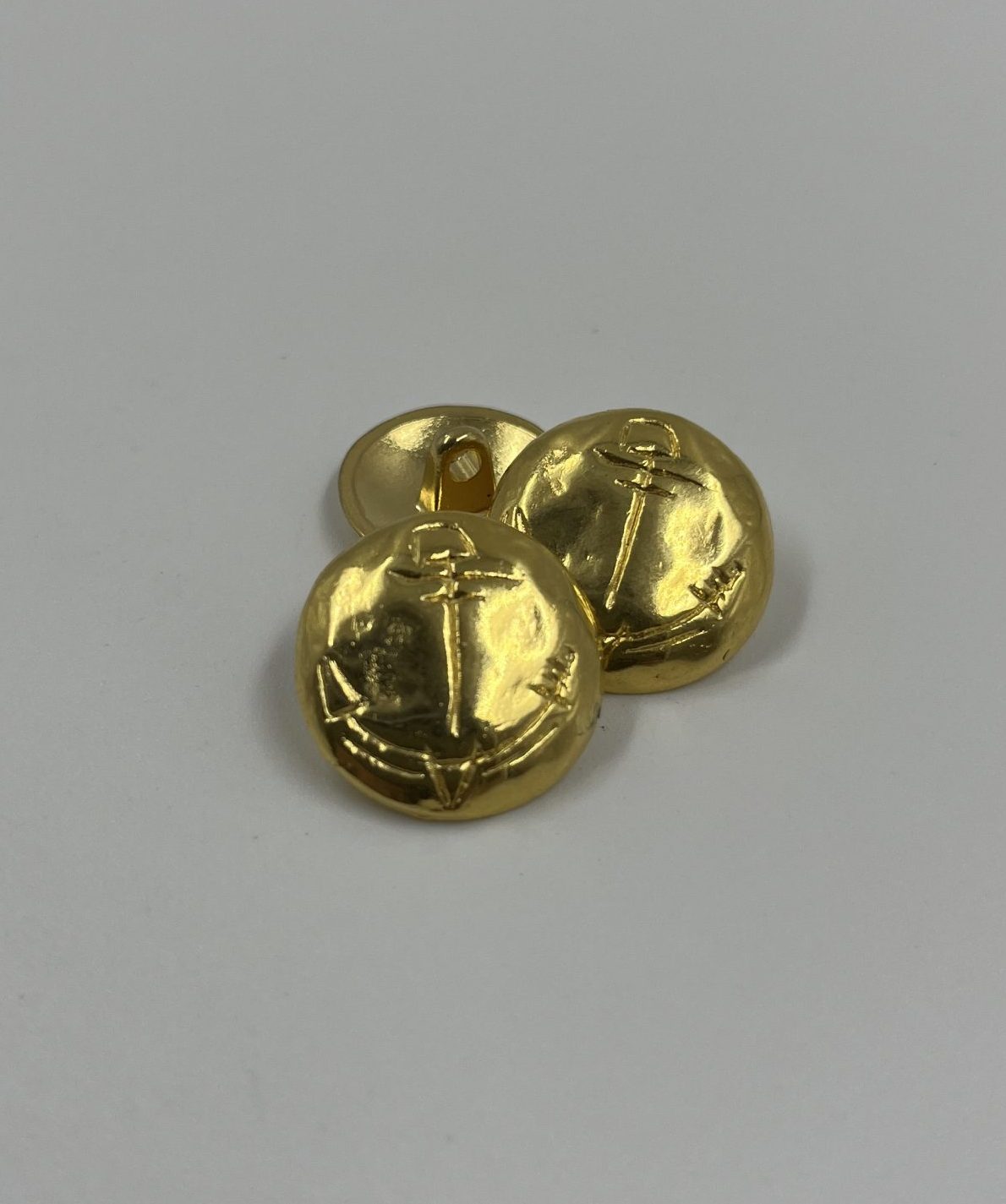 Blazer Button metal with pressed Anchor motif indentation