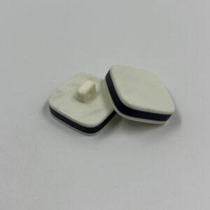 Coat button 60's style black & white