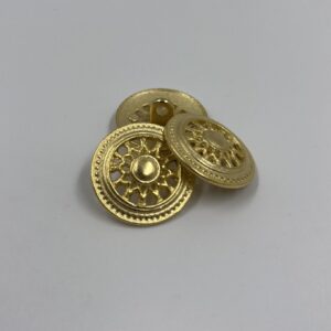 Coat button brass metal effect elegant design