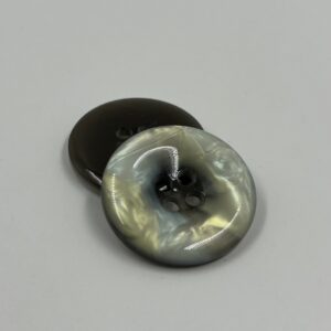 Coat button concaved design, pearl iridescent