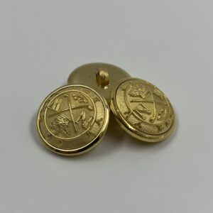 Blazer button, metal with golf themed crest
