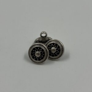 Shirt button, metal pewter effect with lovely design