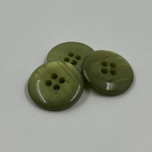 Coat button, green peal effect