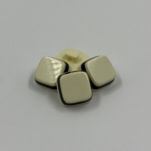 Coat button retro 60's style black/cream with shank