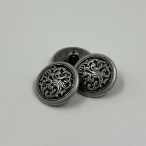 Coat button, metal, ornate motif