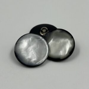 Coat button, metal, mottled pewter effect
