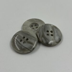 Coat button, resin, grey marbling