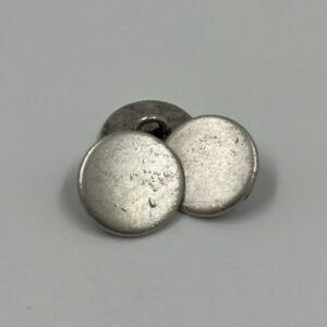 Shirt button, metal pewter effect