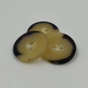 Coat button, cream and black marbled effect