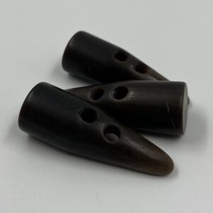 Coat button,resin, black and brown toggle