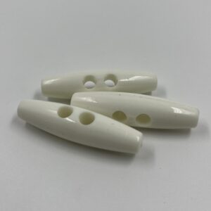 Coat button, resin, white peg style